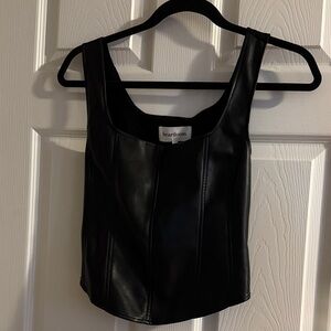 Heartloom Black Faux Leather Tank